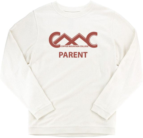 Copper Mountain Boxercraft Womens Cream Corded Crew Copper Mountain College Parent - ONLINE ONLY